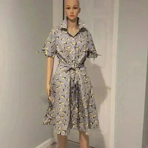 Chloe Rene cotton  dress lemons